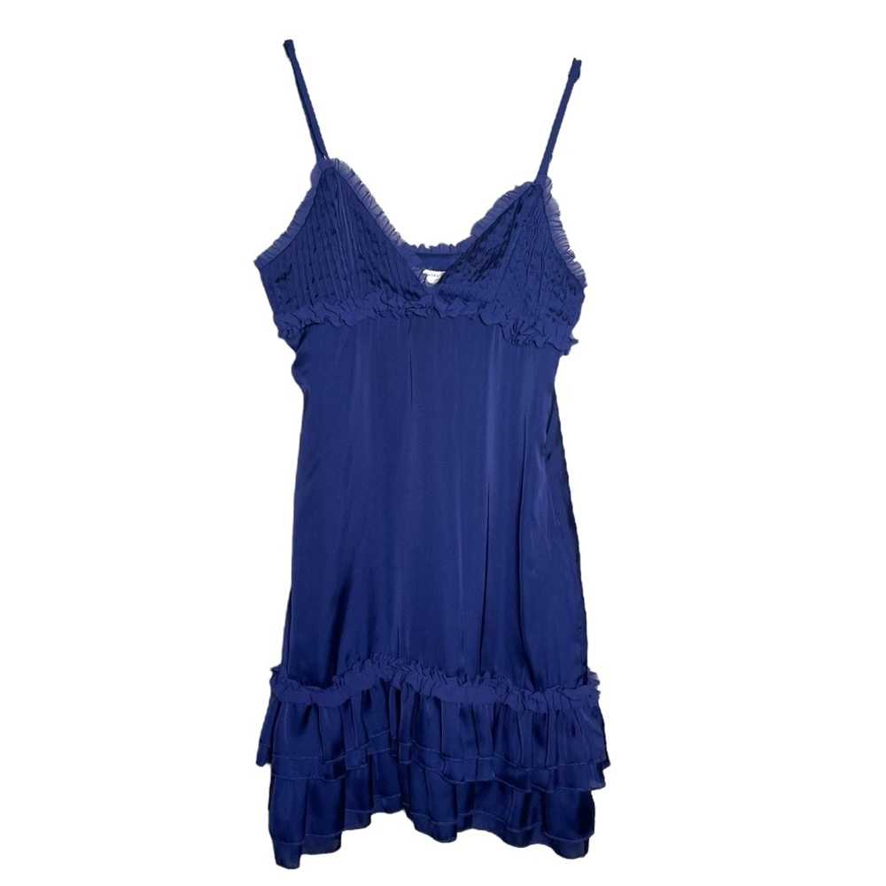 Esley‎ Blue Chemise Dress with Ruffled Details